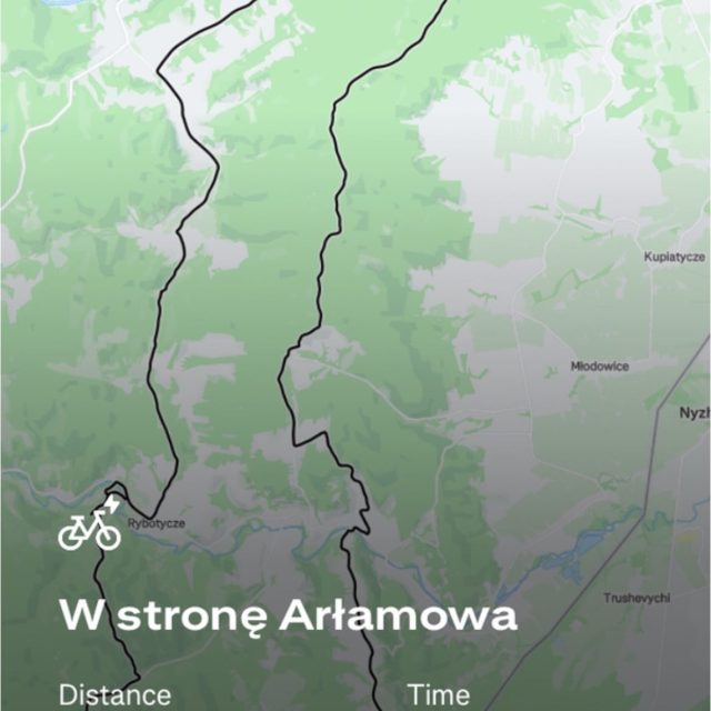 Home Ukończona trasa eMTB w lesie – elektryczne MTB po górskim szlaku w rejonie Arłamowa